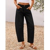 image:imageZESICA 2026 Barrel Jeans for Women Trendy Wide Leg PantsBlack