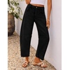 image:imageZESICA 2026 Barrel Jeans for Women Trendy Wide Leg PantsBlack