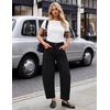 image:imageZESICA 2026 Barrel Jeans for Women Trendy Wide Leg PantsBlack