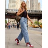 image:imageZESICA 2026 Barrel Jeans for Women Trendy Wide Leg PantsBlue