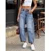 image:imageZESICA 2026 Barrel Jeans for Women Trendy Wide Leg PantsBlue