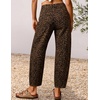 image:imageZESICA 2026 Barrel Jeans for Women Trendy Wide Leg PantsBrowncheetah