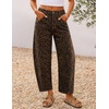 image:imageZESICA 2026 Barrel Jeans for Women Trendy Wide Leg PantsBrowncheetah
