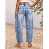 image:imageZESICA 2026 Barrel Jeans for Women Trendy Wide Leg PantsLight Blue