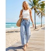 image:imageZESICA 2026 Barrel Jeans for Women Trendy Wide Leg PantsLight Blue