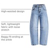 image:imageZESICA 2026 Barrel Jeans for Women Trendy Wide Leg PantsLight Blue