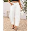image:imageZESICA 2026 Barrel Jeans for Women Trendy Wide Leg PantsWhite