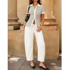 image:imageZESICA 2026 Barrel Jeans for Women Trendy Wide Leg PantsWhite