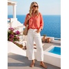 image:imageZESICA 2026 Barrel Jeans for Women Trendy Wide Leg PantsWhite