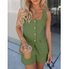 image:imageZESICA Womens 2 Piece Short Sets Suit Vest Tops Matching Set OutfitsGreen