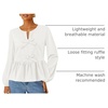 image:imageZESICA Womens Fall Babydoll Peplum Tops Cute Long Sleeve Going Out BlousesWhite