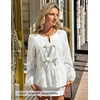 image:imageZESICA Womens Fall Babydoll Peplum Tops Cute Long Sleeve Going Out BlousesWhite
