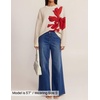 image:imageZESICA Womens Fall Floral Oversized Sweaters 2026 Cozy Pullover TopsApricot