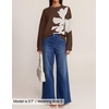 image:imageZESICA Womens Fall Floral Oversized Sweaters 2026 Cozy Pullover TopsBrown