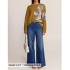 image:imageZESICA Womens Fall Floral Oversized Sweaters 2026 Cozy Pullover TopsMustardyellow