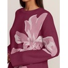 image:imageZESICA Womens Fall Floral Oversized Sweaters 2026 Cozy Pullover TopsPlum
