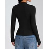 image:imageZESICA Womens Long Sleeve Bussiness Casual Fashion Knit Sweater TopsBlack