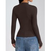 image:imageZESICA Womens Long Sleeve Bussiness Casual Fashion Knit Sweater TopsCoffee