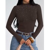 image:imageZESICA Womens Long Sleeve Bussiness Casual Fashion Knit Sweater TopsCoffee