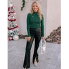image:imageZESICA Womens Long Sleeve Bussiness Casual Fashion Knit Sweater TopsDark Green