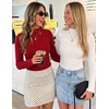 image:imageZESICA Womens Long Sleeve Bussiness Casual Fashion Knit Sweater TopsRed