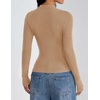 image:imageZESICA Womens Long Sleeve Bussiness Casual Fashion Knit Sweater TopsToffee