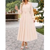 image:imageZESICA Womens Long Sleeve Floral Casual Flowy Wedding Guest Maxi DressesApricot