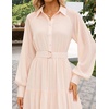image:imageZESICA Womens Long Sleeve Floral Casual Flowy Wedding Guest Maxi DressesApricot