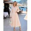 image:imageZESICA Womens Long Sleeve Floral Casual Flowy Wedding Guest Maxi DressesApricot
