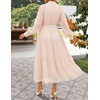 image:imageZESICA Womens Long Sleeve Floral Casual Flowy Wedding Guest Maxi DressesApricot