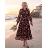 image:imageZESICA Womens Long Sleeve Floral Casual Flowy Wedding Guest Maxi DressesBlack