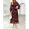 image:imageZESICA Womens Long Sleeve Floral Casual Flowy Wedding Guest Maxi DressesBlack