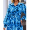 image:imageZESICA Womens Long Sleeve Floral Casual Flowy Wedding Guest Maxi DressesBlue