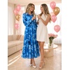 image:imageZESICA Womens Long Sleeve Floral Casual Flowy Wedding Guest Maxi DressesBlue