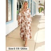 image:imageZESICA Womens Long Sleeve Floral Casual Flowy Wedding Guest Maxi DressesBrown