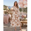 image:imageZESICA Womens Long Sleeve Floral Casual Flowy Wedding Guest Maxi DressesBrown