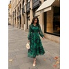 image:imageZESICA Womens Long Sleeve Floral Casual Flowy Wedding Guest Maxi DressesDarkgreen
