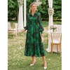 image:imageZESICA Womens Long Sleeve Floral Casual Flowy Wedding Guest Maxi DressesDarkgreen