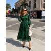 image:imageZESICA Womens Long Sleeve Floral Casual Flowy Wedding Guest Maxi DressesDarkgreen