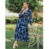 image:imageZESICA Womens Long Sleeve Floral Casual Flowy Wedding Guest Maxi DressesDustyblue