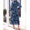 image:imageZESICA Womens Long Sleeve Floral Casual Flowy Wedding Guest Maxi DressesDustyblue