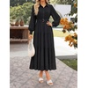 image:imageZESICA Womens Long Sleeve Floral Casual Flowy Wedding Guest Maxi DressesEbony