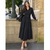 image:imageZESICA Womens Long Sleeve Floral Casual Flowy Wedding Guest Maxi DressesEbony