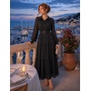 image:imageZESICA Womens Long Sleeve Floral Casual Flowy Wedding Guest Maxi DressesEbony