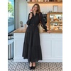 image:imageZESICA Womens Long Sleeve Floral Casual Flowy Wedding Guest Maxi DressesEbony
