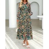 image:imageZESICA Womens Long Sleeve Floral Casual Flowy Wedding Guest Maxi DressesGreen