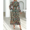 image:imageZESICA Womens Long Sleeve Floral Casual Flowy Wedding Guest Maxi DressesGreen