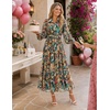 image:imageZESICA Womens Long Sleeve Floral Casual Flowy Wedding Guest Maxi DressesGreen