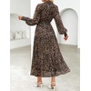image:imageZESICA Womens Long Sleeve Floral Casual Flowy Wedding Guest Maxi DressesLeopard