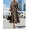 image:imageZESICA Womens Long Sleeve Floral Casual Flowy Wedding Guest Maxi DressesLeopard